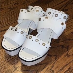 Topshop white platforms 38